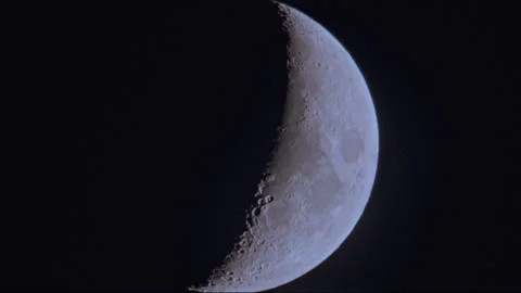 A close-up of a crescent moon 스톡 동영상 300598746