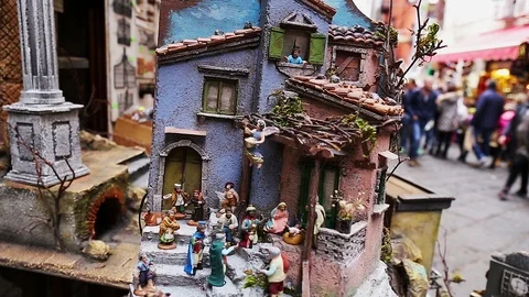 Close-up crib - presepe Stock Footage 95434653