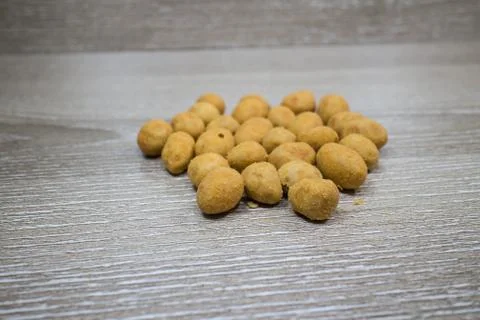 Close up of Crispy peanut snack Stock Photos