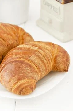 Close up of croissant Stock Photos