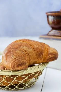 Close up of croissant Stock Photos
