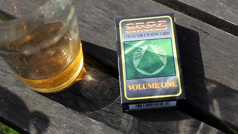 Close up of crop circle playing cards Video stock 99434702