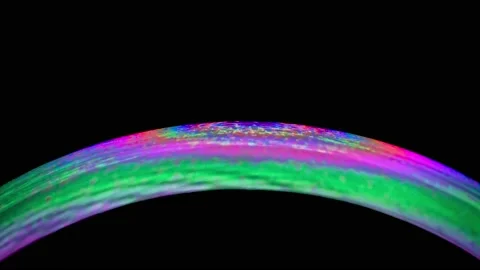 Close-up of cropped hemisphere of an abstract soap bubble Stock Footage 147187130