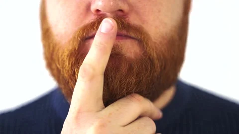 Close-up cropped shot of pensive man thinking Stock Footage 234692019