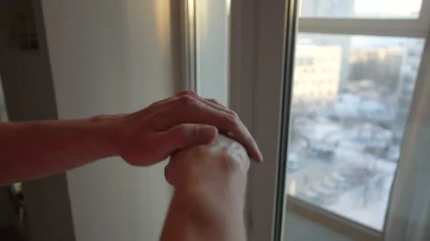 Close-up cropped shot of unrecognizable man applying moisturizer cream, treating Stock Footage 233290054