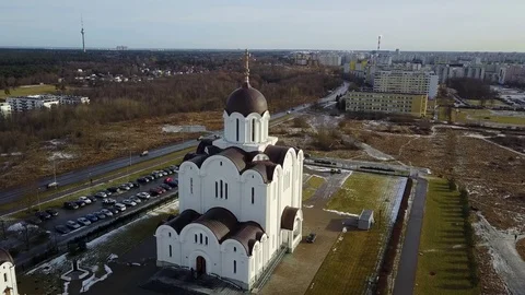 Close to the cross of Church Stockbeeldmateriaal 72836282