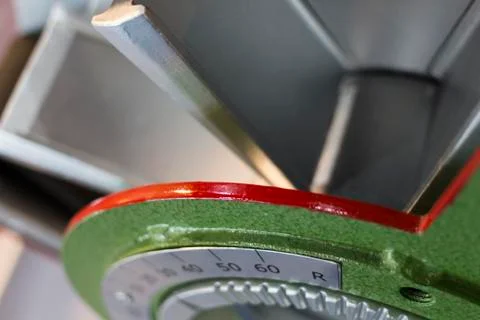 Close up Cross section impeller shot blast machine Stock Photos