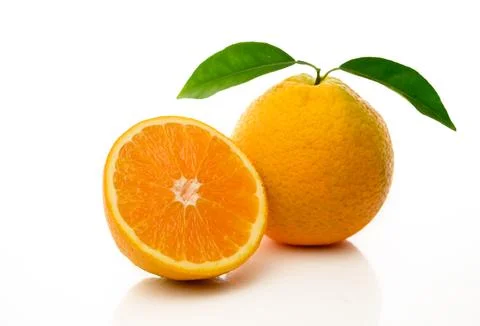 Close up of cross section of orange Stock Photos