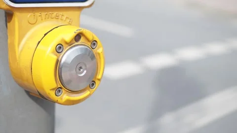 Close up of crossing signal button in turkey Stock Footage 246238772