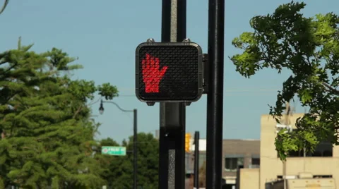 Close up of crosswalk countdown. Stock Footage 3534806