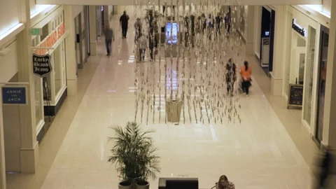Close Up of Crowd at Mall of America Video stock 108495854