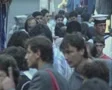 Close up of crowd in outdoor market SD Footage