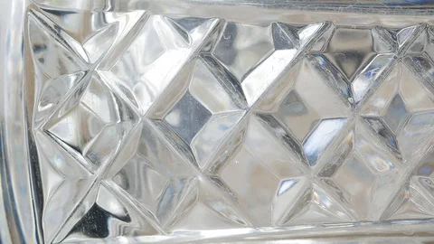 Close up Crystal Glass Stock Footage 100195436