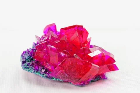 Close up of crystals in ruby color Stock Photos
