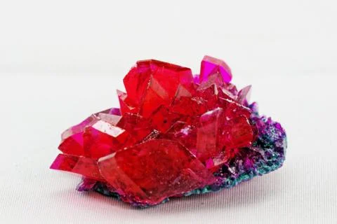 Close up of crystals in ruby color 写真素材