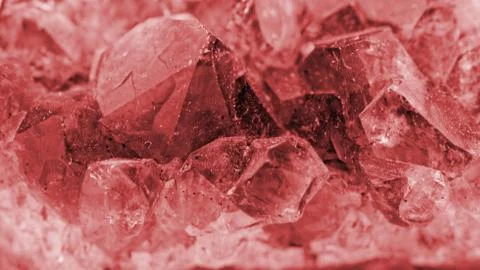 Close up of crystals in ruby color Stock Photos