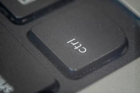 Close up of the ctrl key on a keyboard Stock Photos