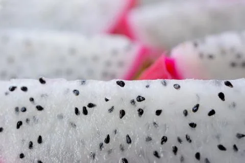 Close up of cube dragon fruit Stock Photos