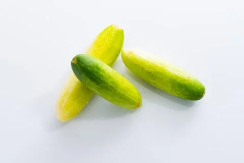Close up Cucumber on white Stock Photos