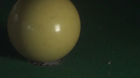 Close up cue hitting white ball 스톡 동영상 52089895