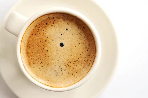 Close-up cup of espresso coffee Stock Photos