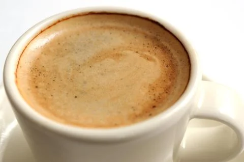 Close-up cup of espresso coffee Stock Photos