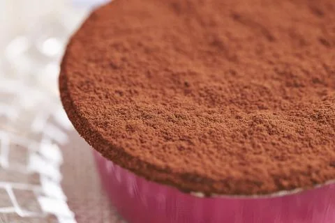 Close-up cup tiramisu Stock Photos