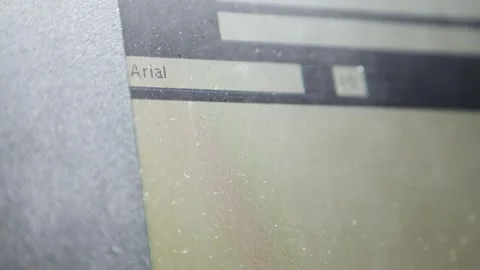 Close-up of cursor flashing on old windows operating system PC screen Stock Footage 312191701