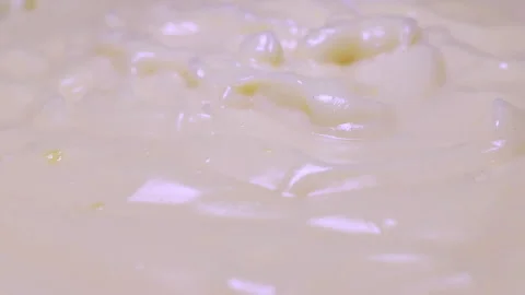 Close up on a custard Stock Footage 136914249