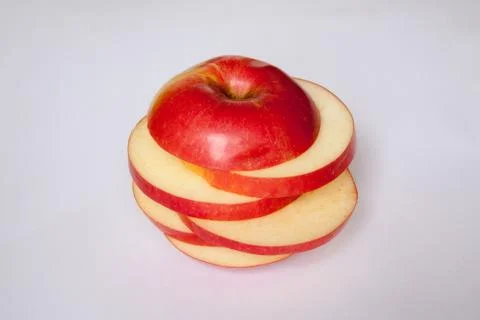 Close-up of cut apple Stock Photos