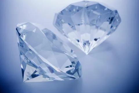 Close up of cut diamonds Stock Photos