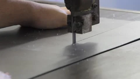 Close-up of cutting metal Stock Footage 8975509