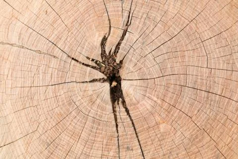Close-up cutting tree end wood texture Stock Photos
