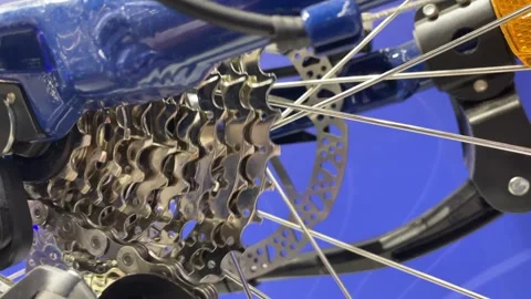Close up cycle gears Stock Footage 308220014