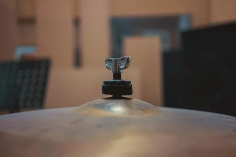 Close-up of the cymbal tip 스톡 사진