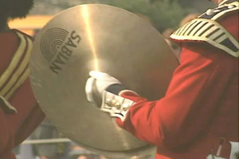 Close up on Cymbals being played Stock Footage