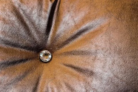 Close up daimon on leather texture in brown Stock Photos