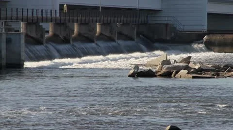 Close up of Dam with Rocks Stock-Footage 10736357