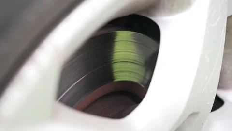Close-up of damaged car brake discs Stock Footage 134539571