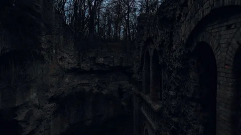 Close up dark brick texture of the cave ruins construction dirty material Stock-Footage 109463997