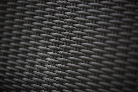 Close-up The dark brown background is an element of wicker furniture made fro 写真素材