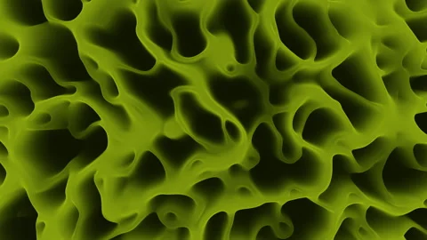 Close-up of dark green bumpy surface plastic or rubber material Stockbeeldmateriaal 289222562