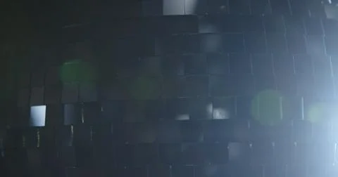 Close Up of Dark Reflective Disco Ball Surface Stock Photos