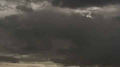 Close up of dark rolling storm clouds Video stock 52497521