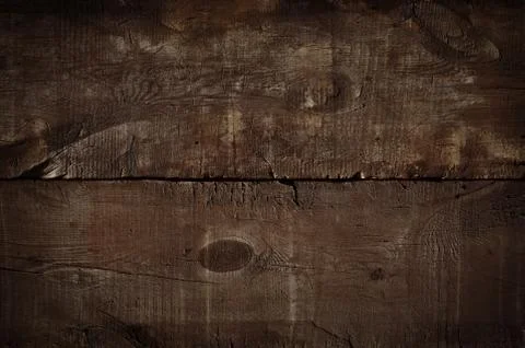 Close up of dark rustic wall background, texture of old top table. Wood texture Stock Photos