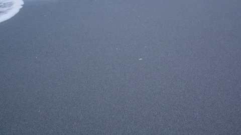Close up of a dark sandy beach Video stock 81344499