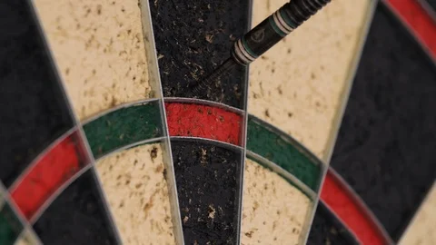 Close up of Darts Shot into Target 8 Видео 117099653