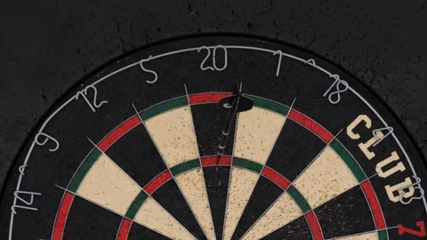 Close up of Darts Shot into Target 9 Видео 117099698
