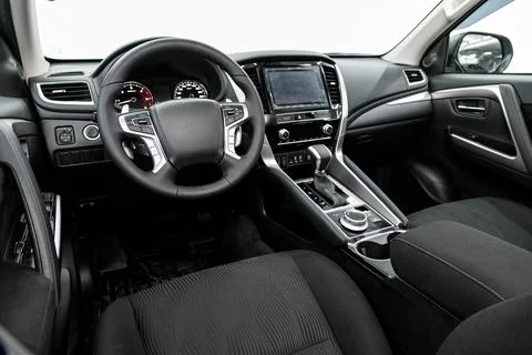 Close-up of the dashboard, player, steering wheel, accelerator handle, button Photos