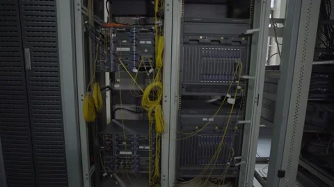Close data center and server room Video stock 220177409